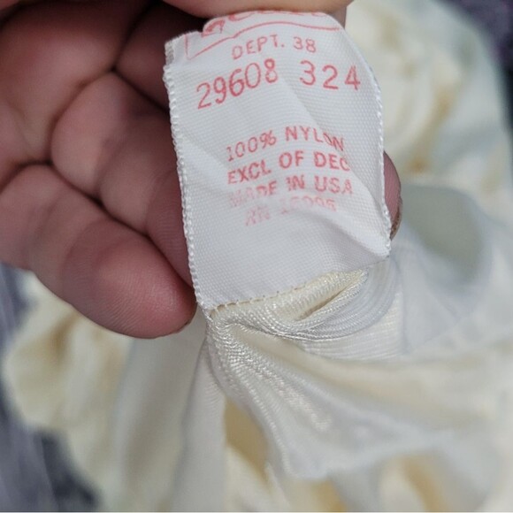 Vintage cream 70s crochet maxi long sleeve castlecore cottage sleep dress Small - Picture 5 of 10